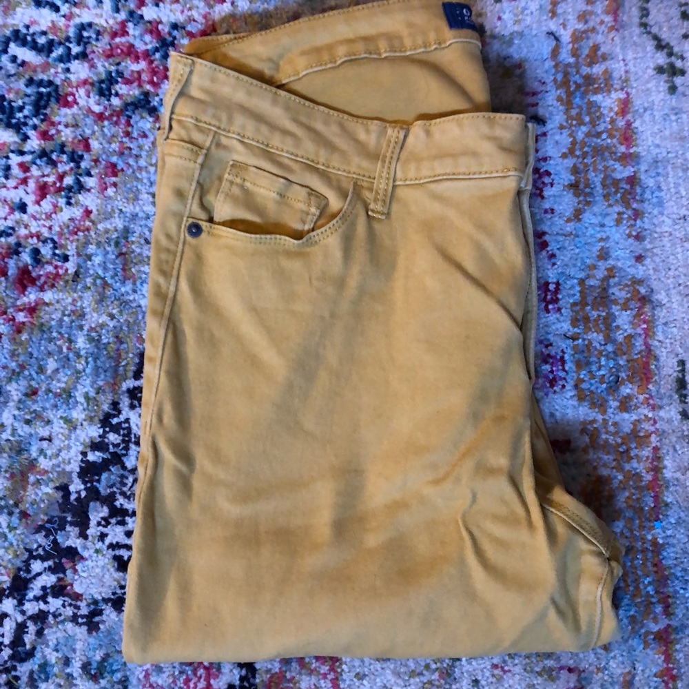 Old Navy Rockstar mustard yellow size 14 tall